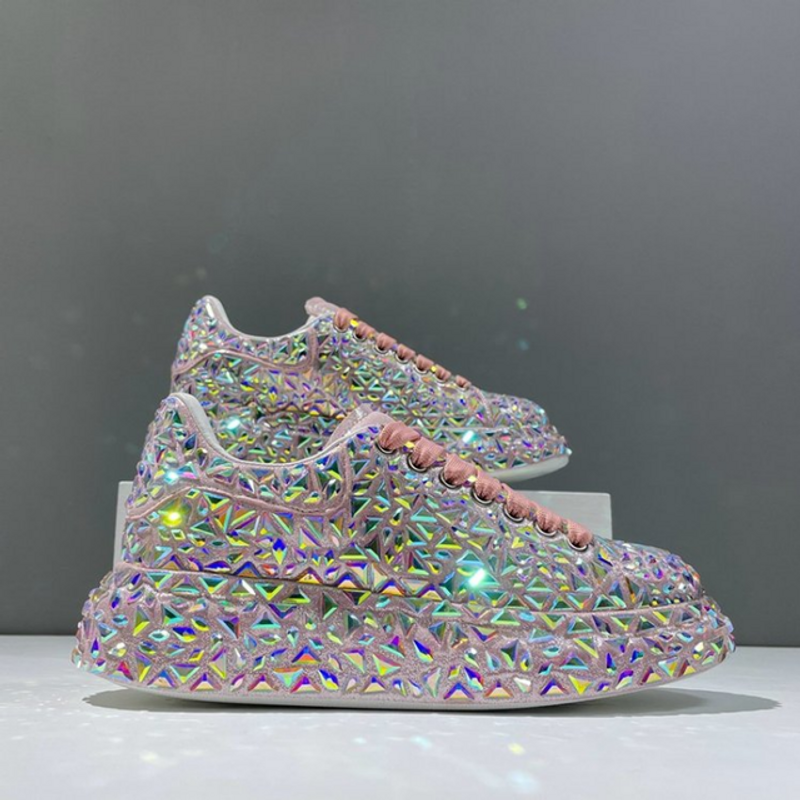 P7 2023 Jesen Proljeće Kožne Ženske Novi Stil Modne Platforme Ins Platforme Tenisice Tide Shine Bling Cipele sa vještačkim dijamantima_voghion.com