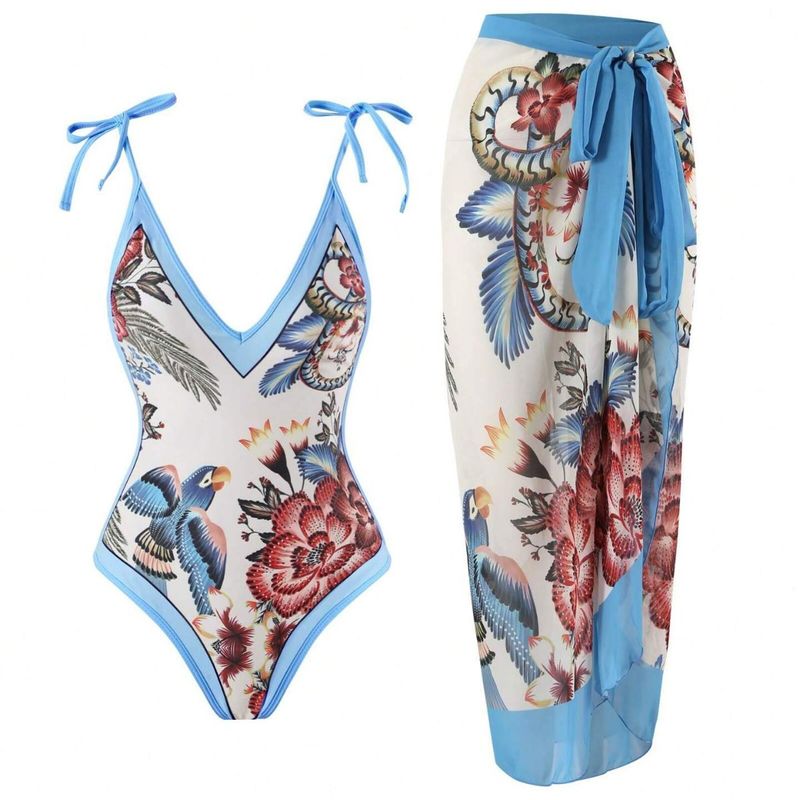 Women's Clothing New Slim Retro Strap Swimsuit Suit Long Skirt Female_voghion.com