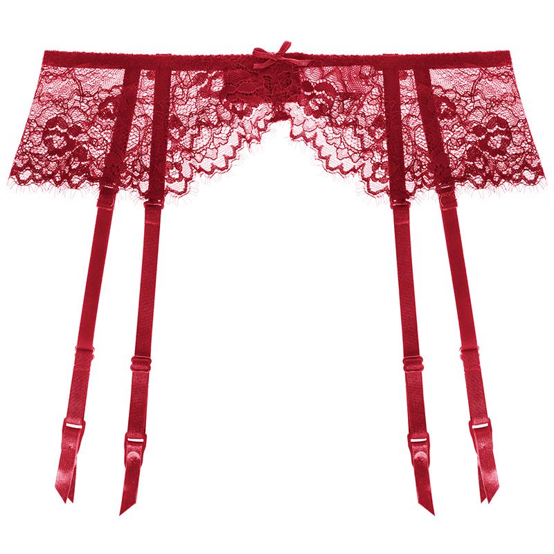 Women's clothing women's garter retro jacquard lace sexy temptation ultra-thin retro transparent garter belt garter clip_voghion.com