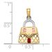 14K 3-D W/Red And White Enamel Opens Handbag Charm_voghion.com