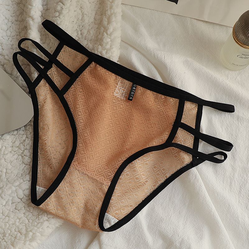 Sexy Panties Women's Underwear fFshion Bandage Hollowed Out Briefs Mid Waist Seamless Comfort Underpants Female Lingerie_voghion.com