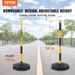 Adjustable Traffic Delineator Post Cones, 2 Pack, Traffic Safety Delineator Barrier With Fillable Base 8FT Chain, For Traffic Control Warning Parki_voghion.com