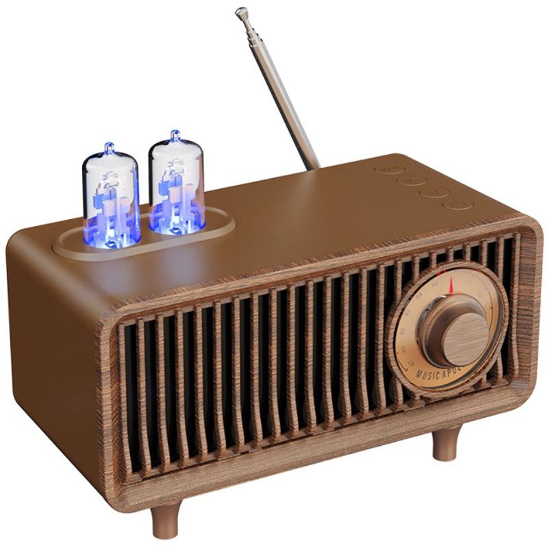 B9 Retro drahtlose portable Bluetooth-Lautsprecher fir dobannen (Brown)_voghion.com