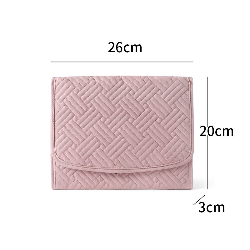 Reeshängend Bijouorganisatorekoffer Klappbar Bijouroll mat Ophänger fir Réng, Ketten, Armbänner, Ouerréng_voghion.com