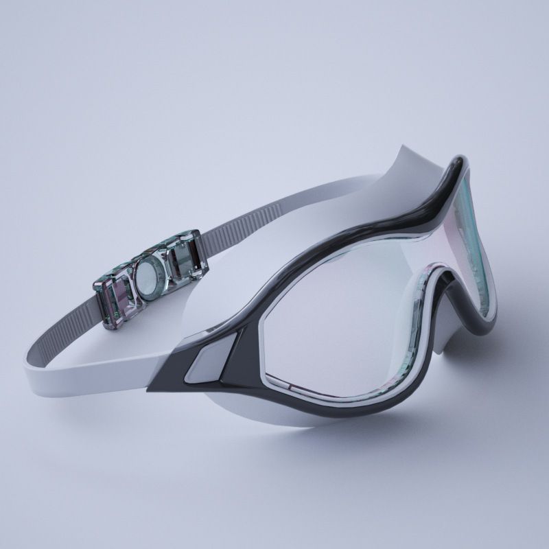 Schwimmbrille mit großem Rahmen, professionelle Schwimmbrille mit großem Rahmen für Jugendliche und Erwachsene, HD, wasserdicht und beschlagfrei, Schutzbrillenausrüstung_voghion.com