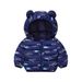 Jaqueta de inverno leve infantil com capuz, enchimento de poliéster macio, estampas fofas de animais e flores, agasalho unissex para bebês e crianças pequenas para meninos e meninas_voghion.com