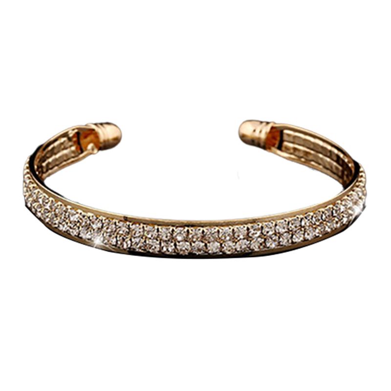 Shuosbai Armband Öffnung Ende Strass Frauen Charm Sterling Silber Armband für Club_voghion.com