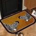 Antique Door Mats For Entrances, Carpets For Outside The Door, Dirt Resistant Wire Loops, Non Slip Semi Circular Door Mats, Can Be Cut Indoors_voghion.com