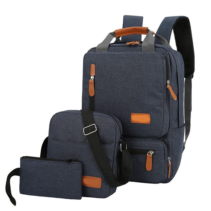 Set di borse da uomo, borsa a tracolla casual da uomo, tre pezzi, zaino da viaggio per computer, borsa a tracolla da uomo_voghion.com