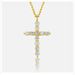 S925 mincový striebro pokovovaný 14k zlatým krížovým náhrdelníkom s plnými diamantmi pre ženy prívesok kľúčnej kosti Módny a všestranný špičkový_voghion.com
