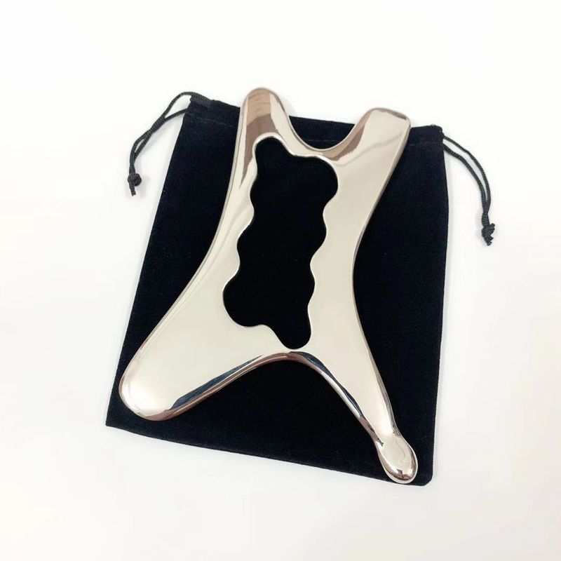 1 stk. fascialknive, fysioterapimassageapparat, IASTM-værktøj i rustfrit stål Gua Sha-plade, fitnessmassageapparater til ryg og ben_voghion.com