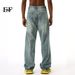EF JEANS | 2024 New Product Foundation American High Street Gradual Change Design Loose Casual Pants Straight Jeans Tide_voghion.com