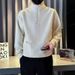 Handsome Stand Up Collar Sweatshirt For Men, Trendy Half Zip Top, Men's Inner Layer Bottom Shirt_voghion.com