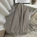 New All-match Fashionable And Elegant Gray Small Suit For Women Loose Trendy British Style Medium And Long Style High-end_voghion.com