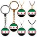 Collier avec nouveau drapeau syrien, sac tendance, porte-clés double face avec pierres précieuses_voghion.com