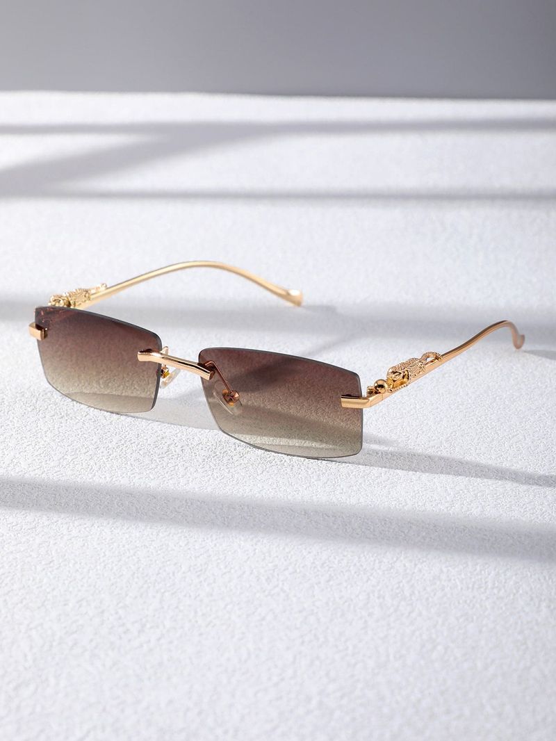 Ochelari de soare unisex cu ramă metalică fără ramă pătrată, model 1 buc, pentru animale, accesorii, stradă, Snap_voghion.com