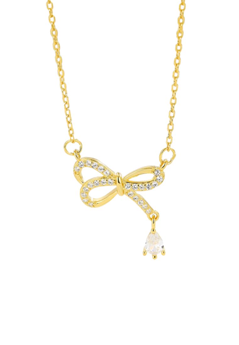 Ldr2047 Collana a farfalla in argento zircone S925_voghion.com
