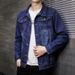 Men's Denim Jacket Men's Korean Version Slim Fit Spring Autumn Loose Jacket Denim Top_voghion.com