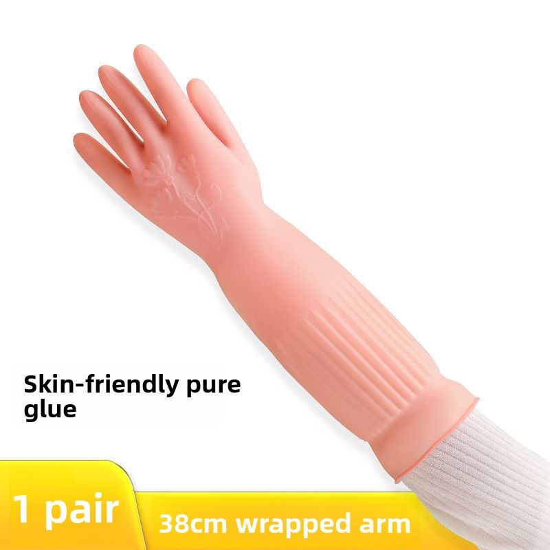 Guanti per la pulizia anti-perdita extra lunghi per lavare i piatti in lattice naturale per uso domestico, durevoli, resistenti all'usura, ultra morbidi, ad alta_voghion.com
