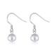 925 Sterling Silver 8mm Freshwater Cultured Pearl Drop Dangle Hook Earrings PE2_voghion.com