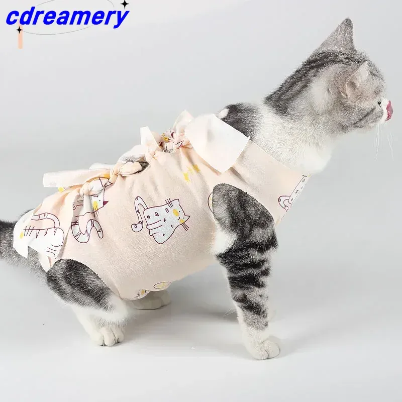 Ropa para gatos, antilamidos, desinfección, ropa de recuperación postoperatoria, transpirable, fisiológica, antiarañazos._voghion.com