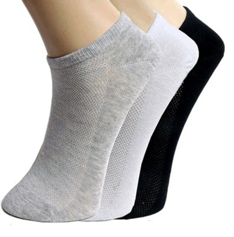 10 Stéck = 5 Puer/Lot Männer Mesh Atmungsaktiv Kuerz Casual Summer Kotteng Sport Schweess Absorbéierend Knöchelsocken Set Meias_voghion.com