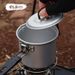 Compact Camping Pot - Foldable Handle Design Lightweight & Portable For Outdoor Cooking Boiling Water Tea & Coffee Perfect For Hiking & Road Trips_voghion.com