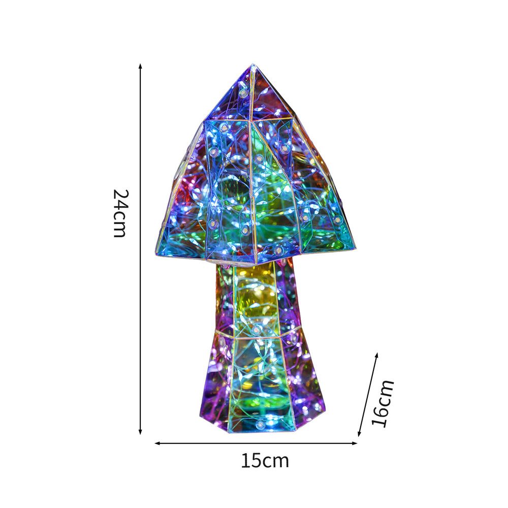 New 24cm Mushroom LED With Colorful Decorative Night Light, Garden Series Ornament_voghion.com
