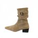 Kurze Westernstiefel aus Wildleder in Khaki für Damen_voghion.com