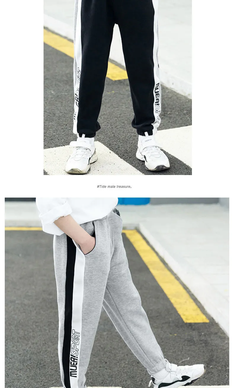 Teenage and guys Children's clothing boys casual pants 2024 autumn new children's boys pants children's sports thin anti mosquito pants_voghion.com