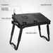 Foldable Laptop Table Bed Notebook Desk With Cooling Fan Mouse Board LED Light 4 XUSB Ports Breakfast Snacking Tray_voghion.com