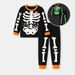 Im Dunkeln leuchtendes Halloween-Pyjama-Set für Kinder – Zweiteiliges Outfit mit langen Ärmeln und Hose für Jungen und Mädchen (3–8 Jahre)_voghion.com