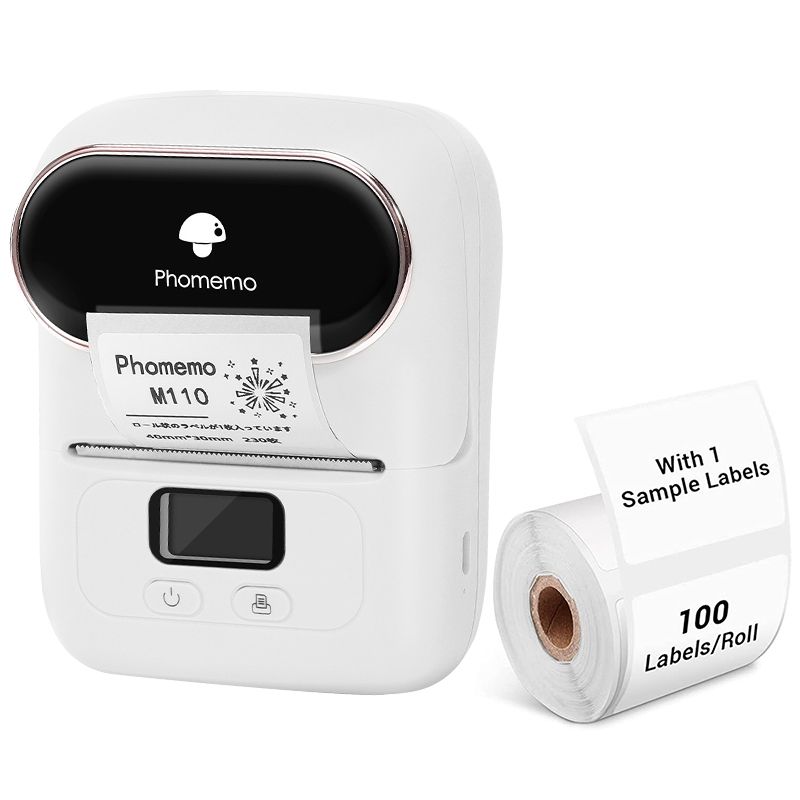 M110 Home Handheld Mini Bluetooth Thermal Printer (White)_voghion.com