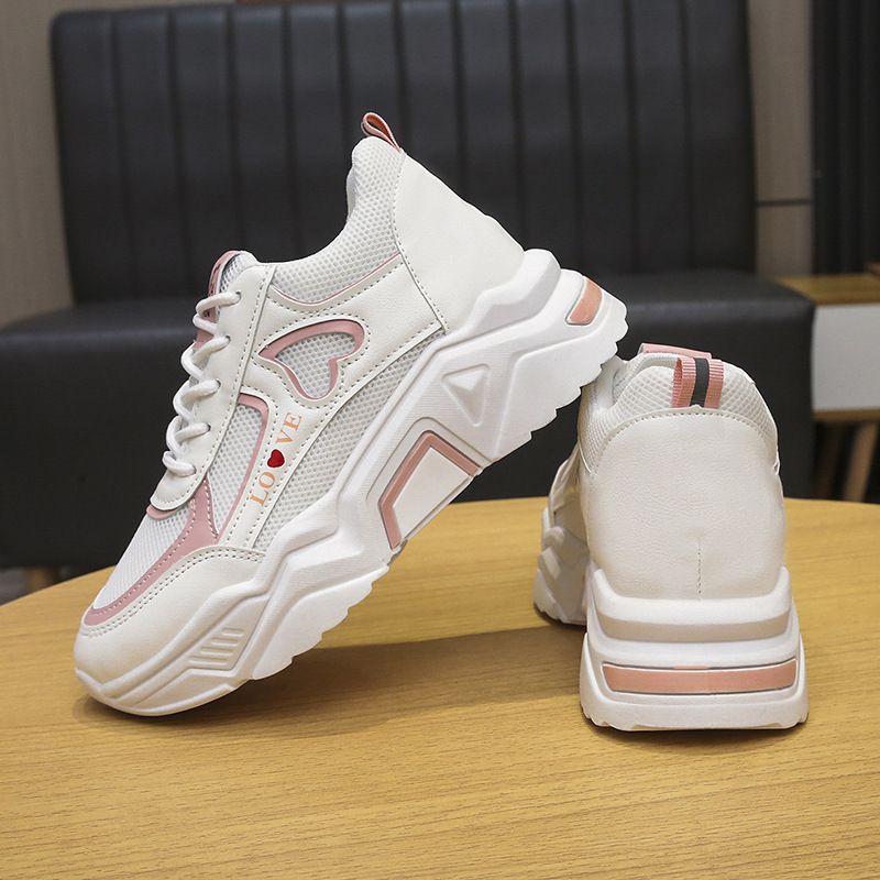 Dad' 2025 New Pring Autumn Caual Port Women' Hoe, Low Top, Thick Ole, Height Increae, Lim And Thin White_voghion.com