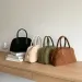 Koreanische Mode, schlichte Büro-Handtasche für Damen, Herbst 2025, vielseitig kombinierbar, Vintage Boston Bag, Bolsa Mujer 250318_voghion.com