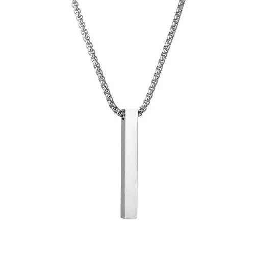 Hängshalsband NUOBING Mode Klassiskt Rektangulärt Charm Halsband Rostfritt Stål Boxkedja Dam Herr Smycken Gåva_voghion.com