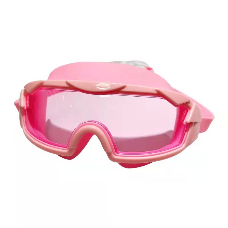 New children's large frame electroplated waterproof and anti fog swimming high-definition myopia goggles_voghion.com