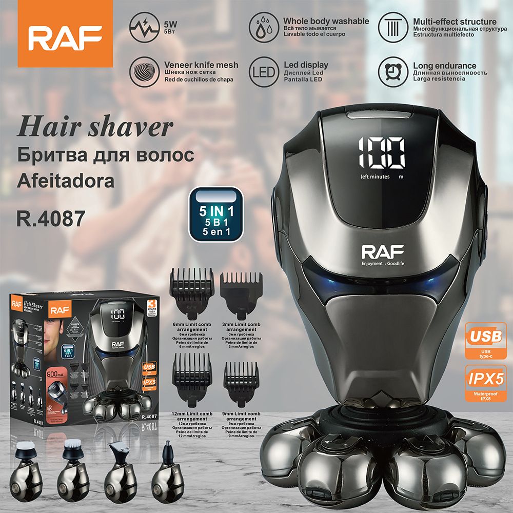 RAF Multifunktional für Männer, elektrischer Haarschneider, Bartschneider, Kopfrasierer_voghion.com