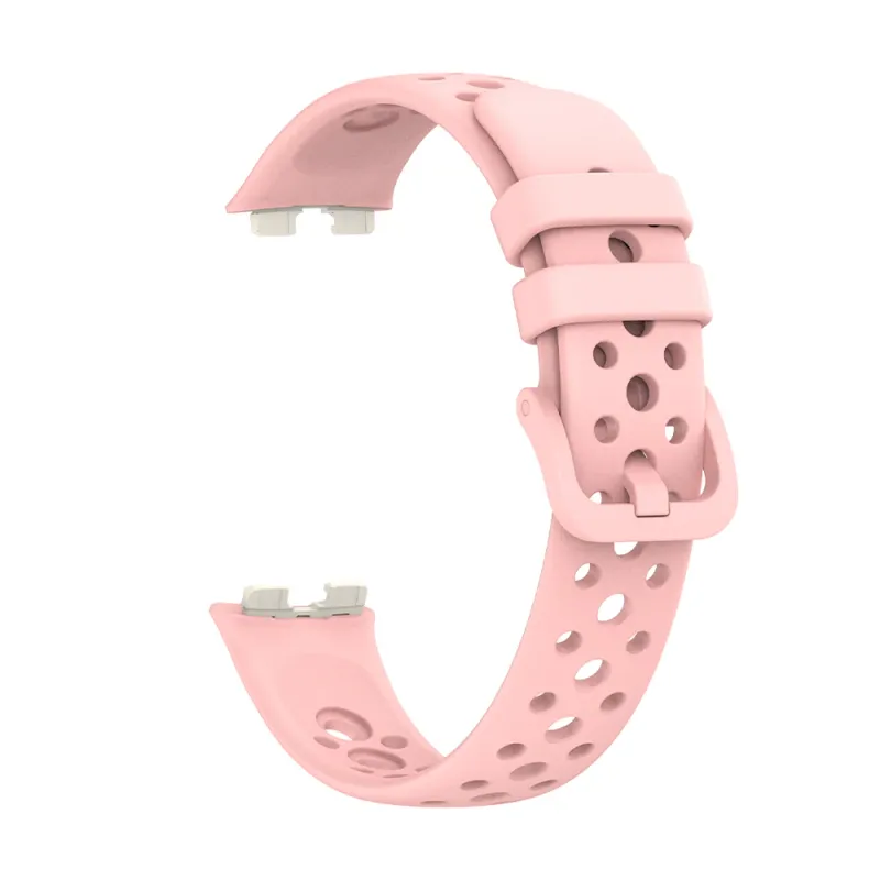 Watch Band for Huawei Band 9 Porous Monochrome Silicone Casual Fashion Watch Strap_voghion.com