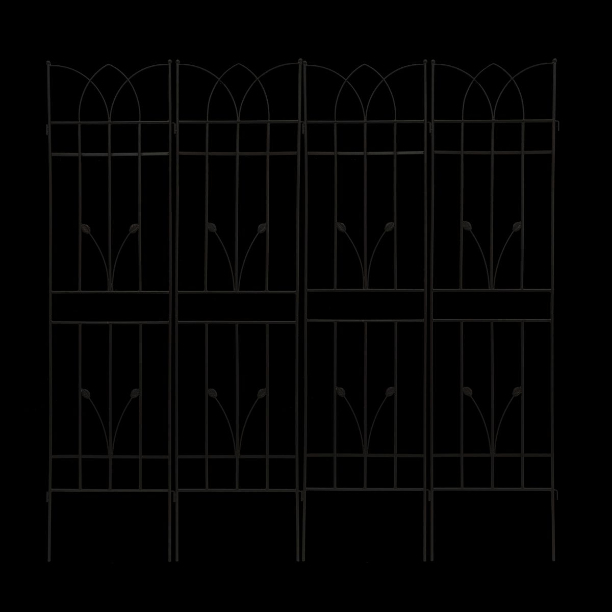 4 Pack Metal Garden Trellis 71" X 17.7" Rustproof Trellis For Climbing Plants Outdoor Flower Support_voghion.com