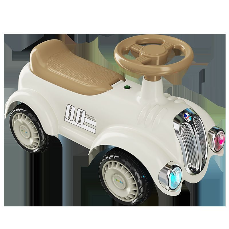 Monopattino da viaggio per bambini con luci e musica, auto giocattolo retrò con bilanciamento, regalo per il primo compleanno_voghion.com
