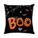 Taie d'oreiller Halloween en lin imprimé, housse de coussin décorative pour canapé, salon, chambre à coucher_voghion.com