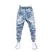 Men's Multi-Pocket Work Jeans – Loose Cuff Washed Denim Pants, Retro Utility Style With Nine-Point Harem Fit_voghion.com