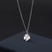 Collana a quattro foglie in argento puro 999 con catena per clavicola e zirconi, accessorio regalo di alta qualità a forma di quadrifoglio portafortuna_voghion.com