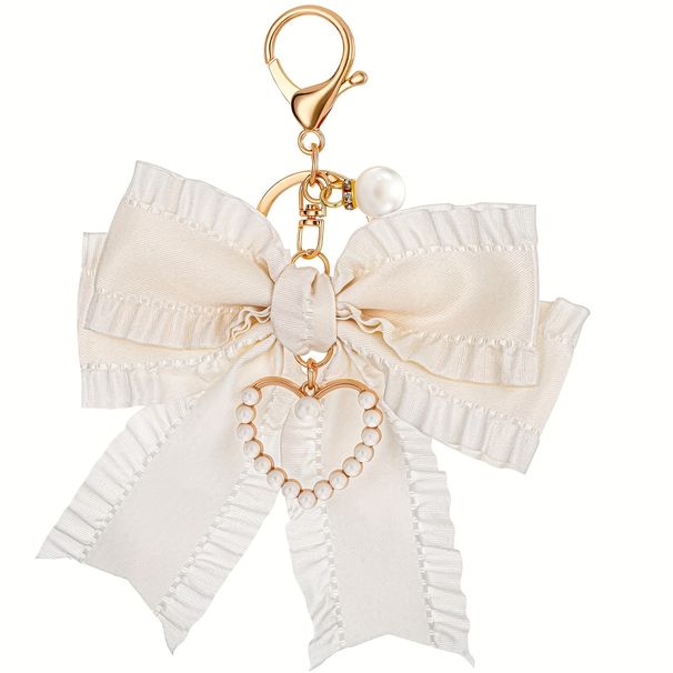 Bow Wallet Keychain Charm Bow Keychain Women's Jewelry Bow Keychain Pearl Wristband Keychain Backpack Charm Keychain Cute Handbag Wallet Pendant_voghion.com