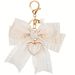 Bow Wallet Keychain Charm Bow Keychain Women's Jewelry Bow Keychain Pearl Wristband Keychain Backpack Charm Keychain Cute Handbag Wallet Pendant_voghion.com