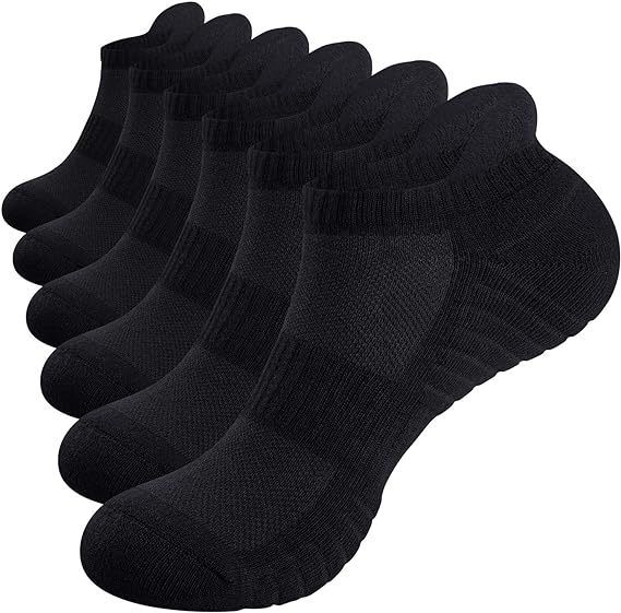 Herren Laufsocken Casual Low Top Business Atmungsaktiv Pufferung Sport Baumwolle Weiß Schwarz_voghion.com