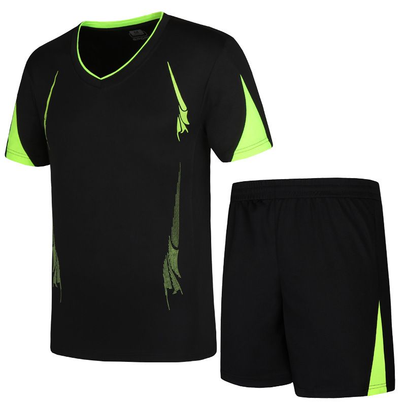 Kortärmad sommar T-shirt kostym herr sommar andas tunn fritids sporttröja plus size plus modekläder_voghion.com