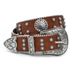 Women's Western Punk Belt, Y2K Studded Waistband With Alloy Buckle For Jeans & Skirts_voghion.com