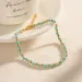 Anklets Minar Boho Blue Green Turquoise Natural Stone Strand Beaded Women Gold Plated Stainless Steel Non Tarnish_voghion.com